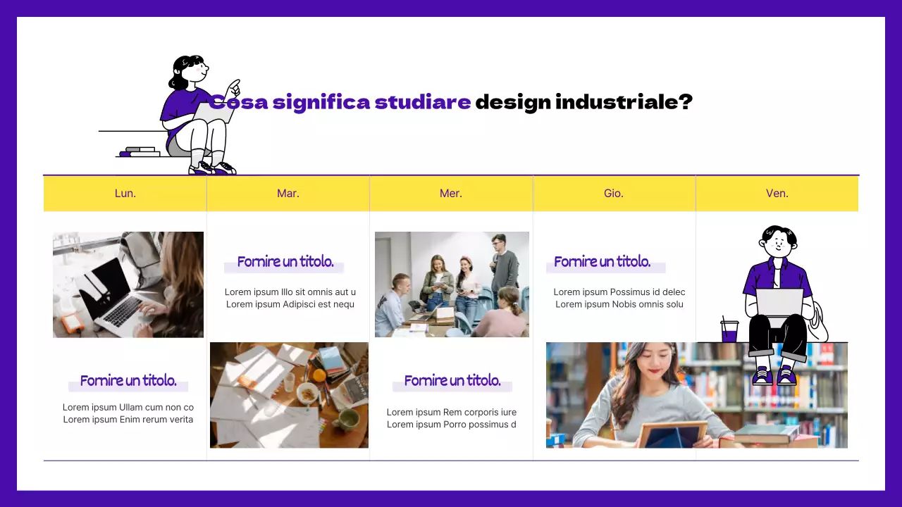 Speciali per il percorso professionale dei diplomati in giallo e viola