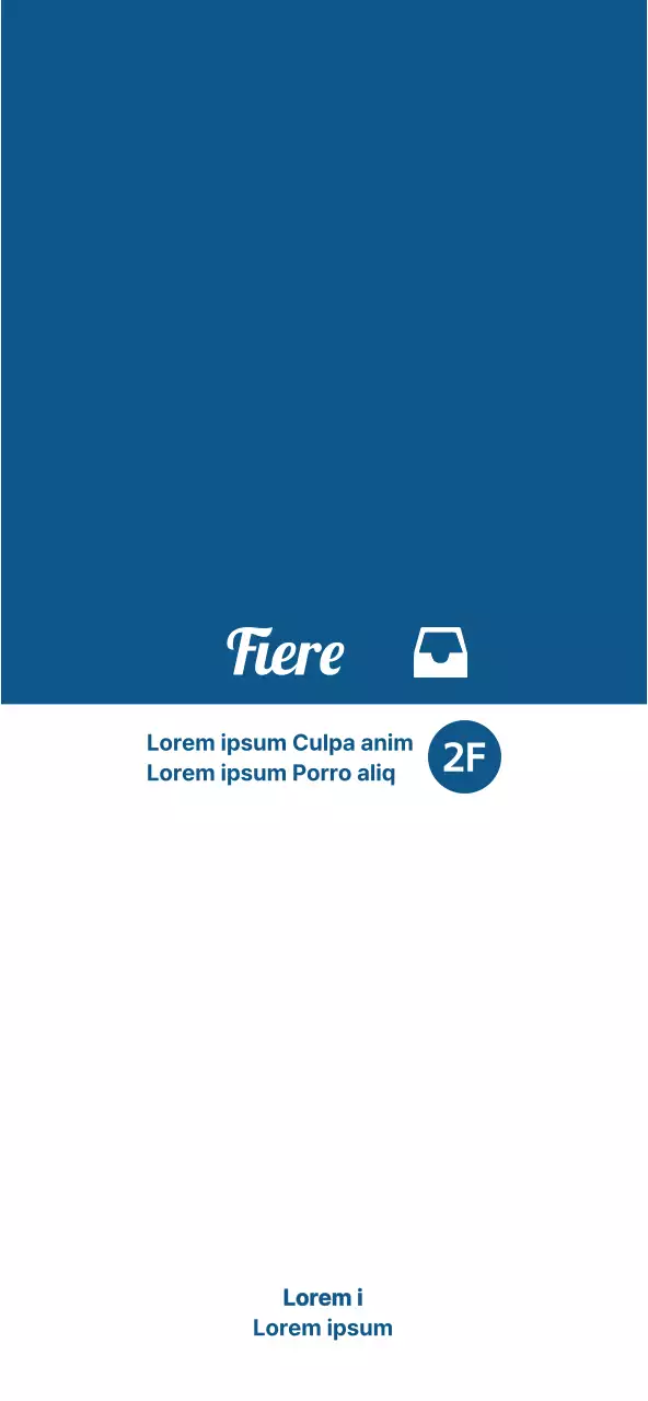 Un semplice menu di ristorante in stile layout Instagram in blu e bianco