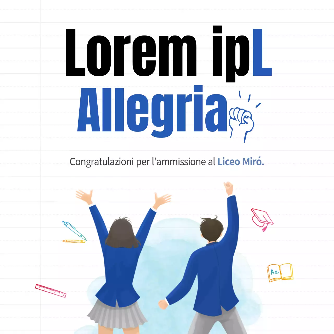 Congratulazioni per il design