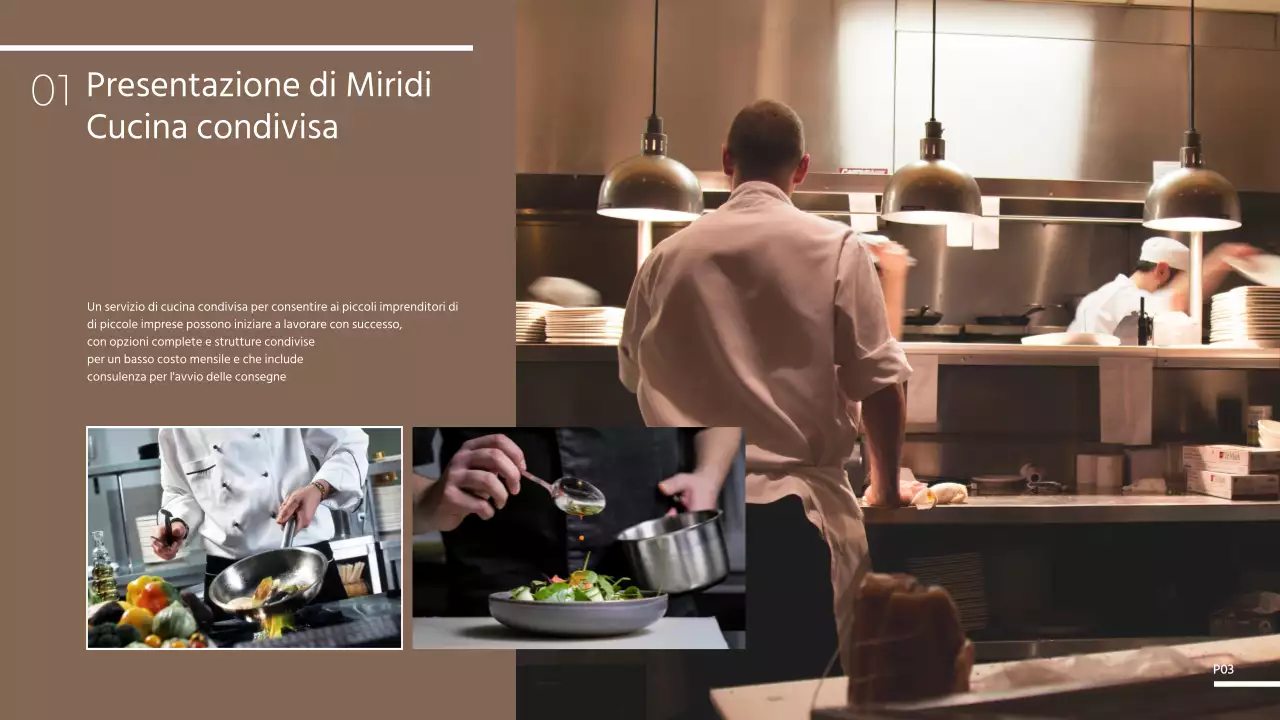 Cucina semplice marrone condivisa Proposta di ingresso Presentazione PPT