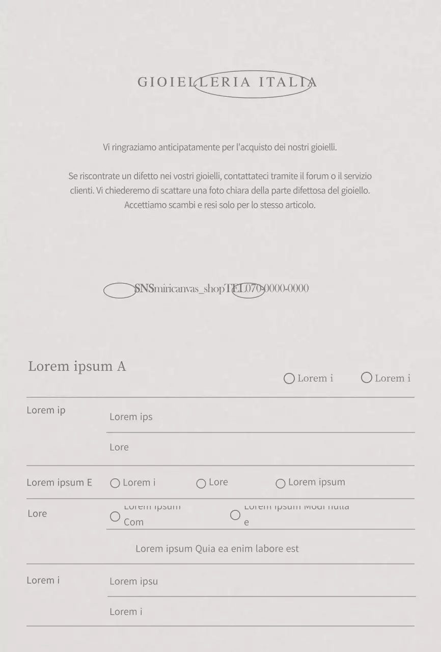 Richiesta per una gioielleria emozionale in Warm Grey