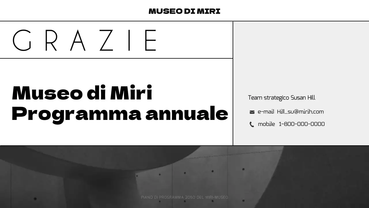 Pianificare un moderno programma museale in nero e viola