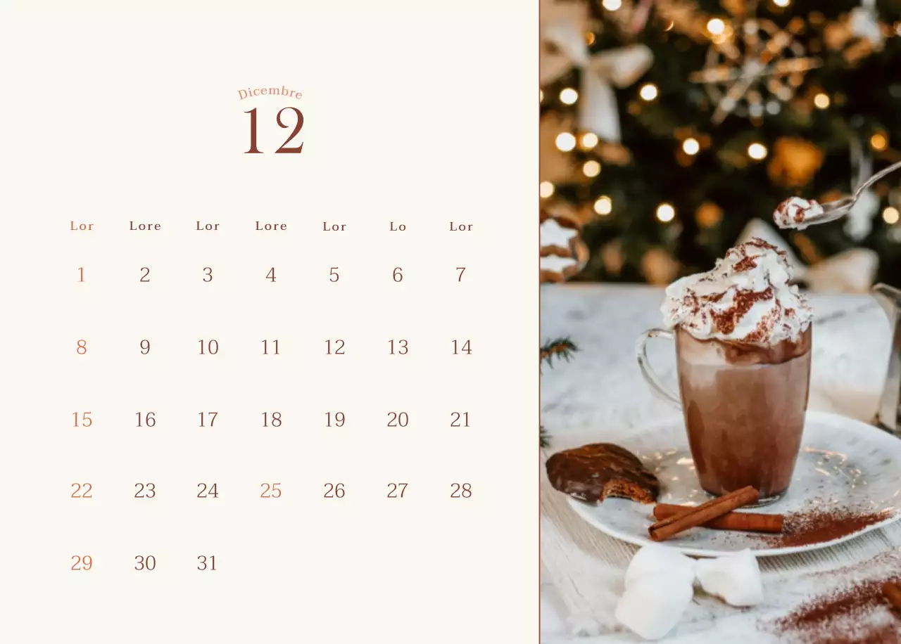 Layout fotografico di un caffè emozionale in beige e marrone