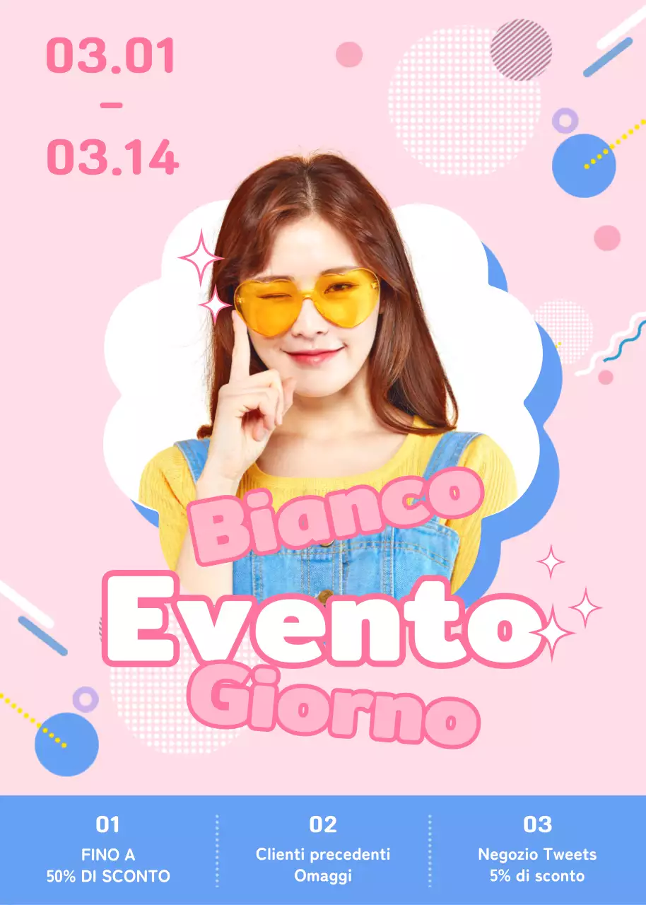 Eventi della Giornata Bianca in rosa e azzurro