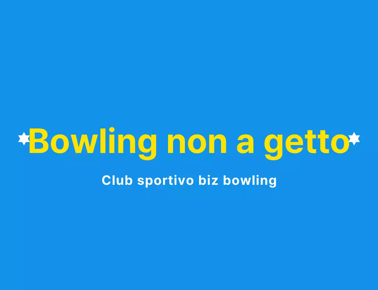 Un'illustrazione pulita del bowling e un logo emblematico in azzurro, bianco e giallo per un club sportivo di bowling.