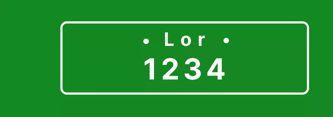Numero verde semplice dell'auto