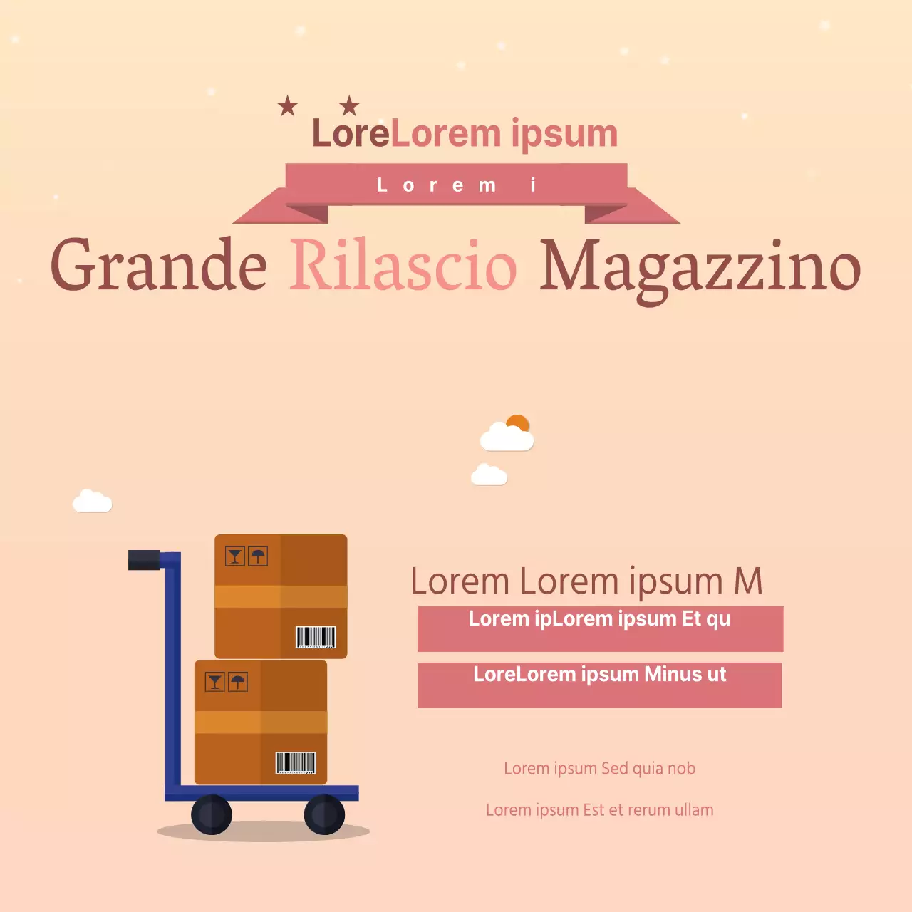 Magazzino per rilasciare eventi