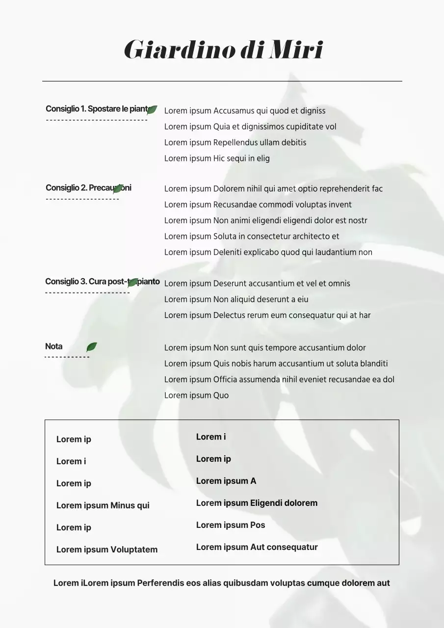 Semplice manuale di giardinaggio in bianco e verde