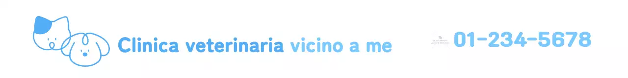 Semplice ambulatorio veterinario con simpatiche illustrazioni di animali in blu e rosa