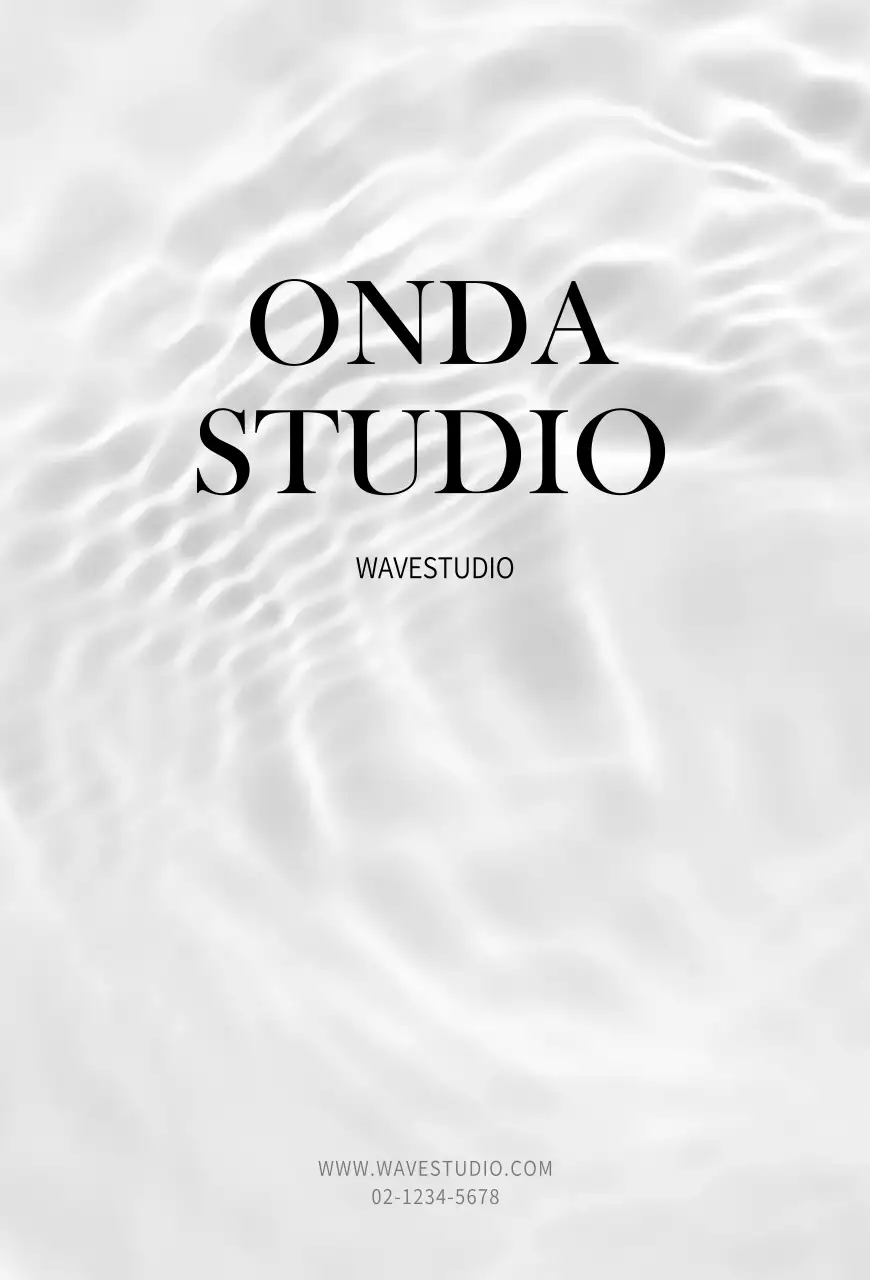 Wave Photography Studio semplice Cartella di prenotazione