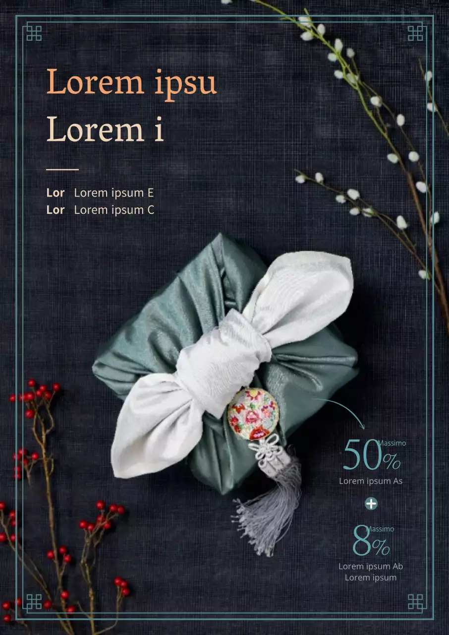 Volantino per il pre-ordine del set regalo Obon con splendide foto natalizie