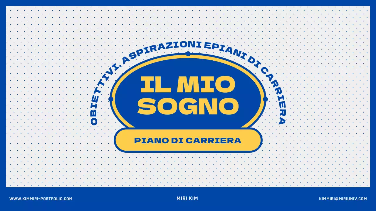 Piano di carriera universitaria blu e giallo