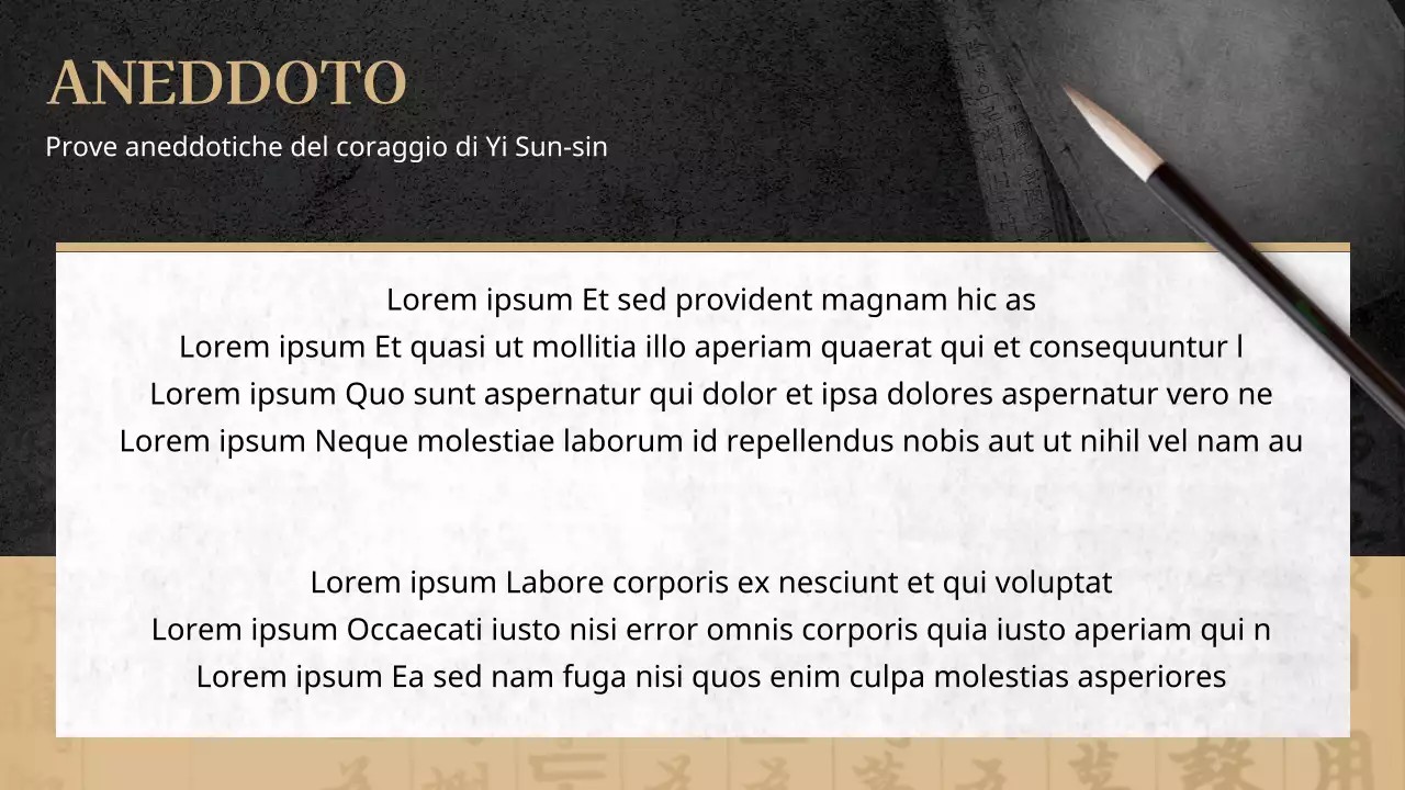 Un concetto tradizionale ma grandioso in nero e oro