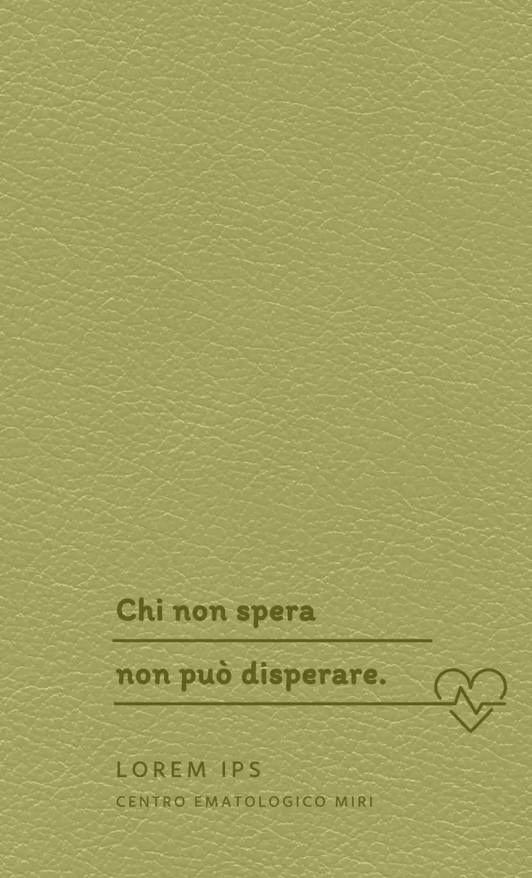 Copertina dell'agenda dei donatori di sangue con una citazione