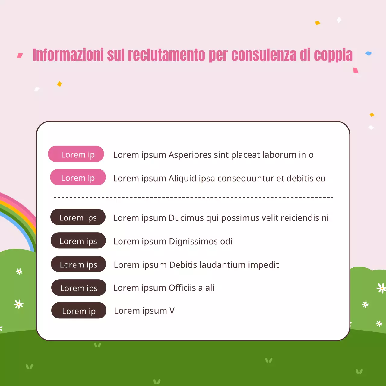 Una bella e accogliente illustrazione in rosa e chartreuse Mese della famiglia Maggio Festa delle coppie Consulenza matrimoniale