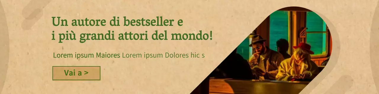 Promuovete un audiolibro di concetto su carta verde e marrone