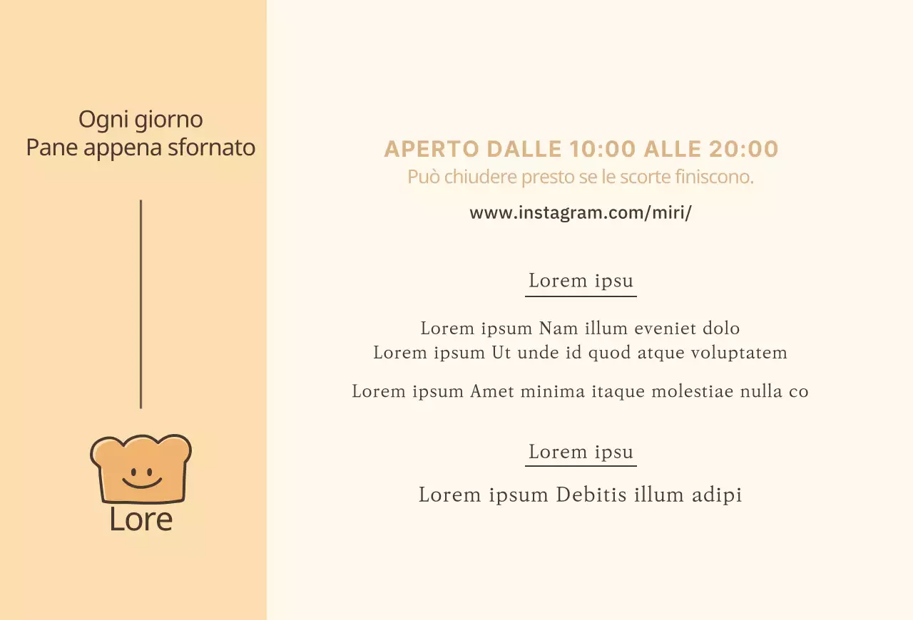 Panificio con portapane