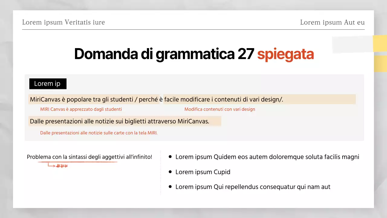 Risposte ai test di verifica a tema rosso e bianco
