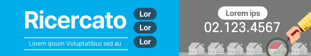 Illustrazione blu promozione della proprietà pulita