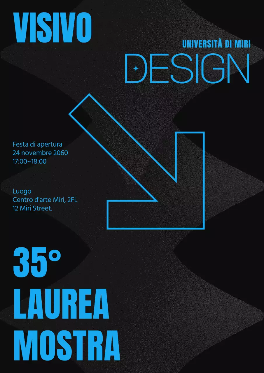 Mostra di tipografia e punte di freccia