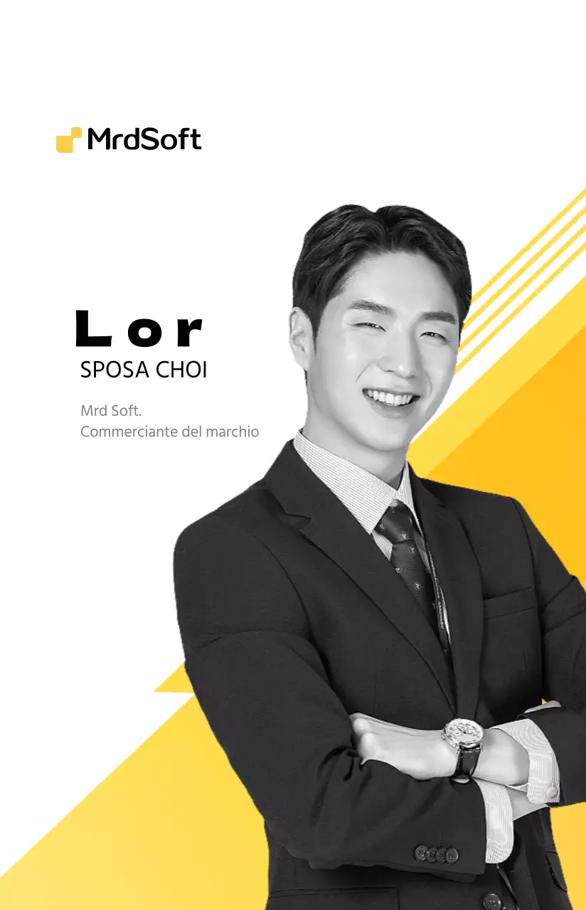 Concetto di business con forme gialle Profilo delle persone Carta del dipendente