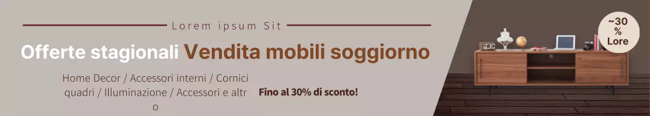 La fotografia di Brown mette in risalto la promozione di un evento di interni di mobili ordinati