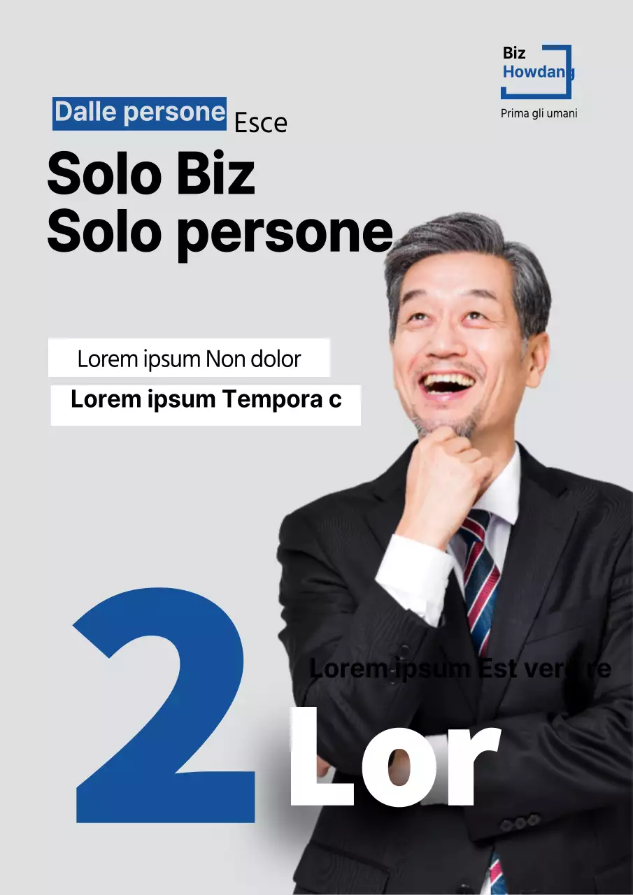 Volantino elettorale semplice in grigio e blu