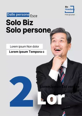 Volantino elettorale semplice in grigio e blu