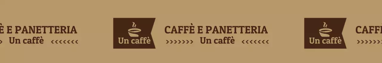 Modello di logo del caffè in stile semplice in marrone chiaro e marrone