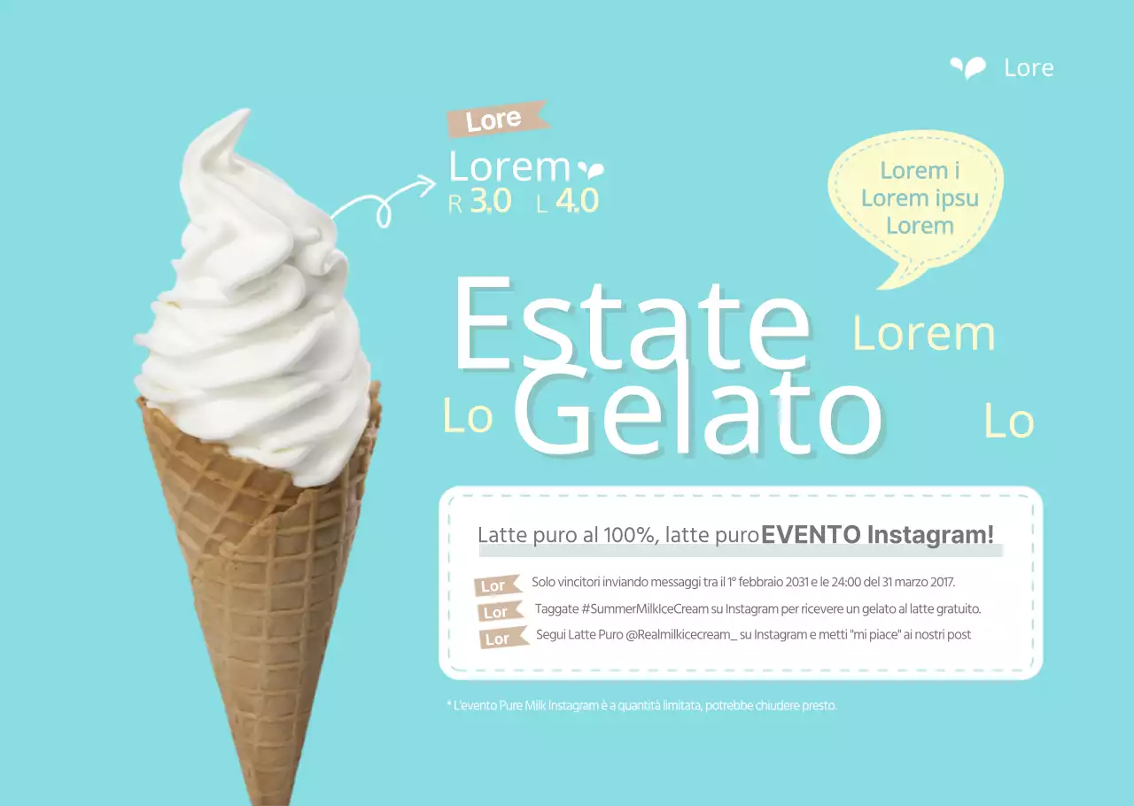 Gelato al latte stile base