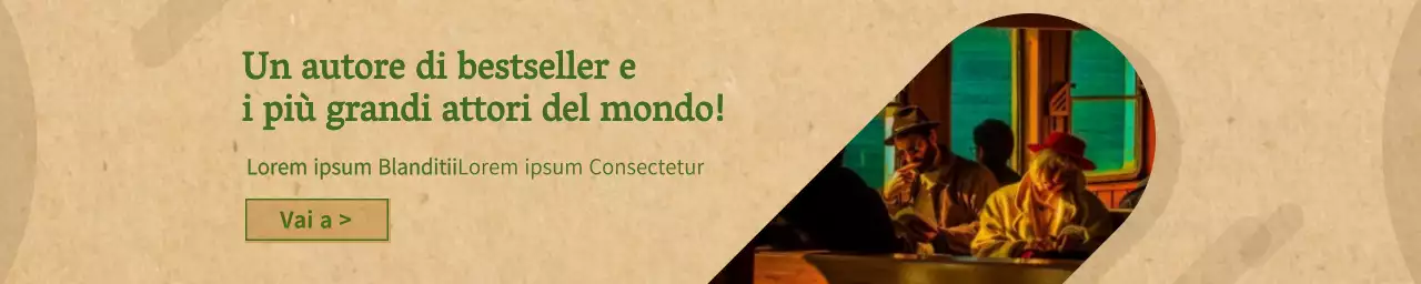 Promuovete un audiolibro di concetto su carta verde e marrone