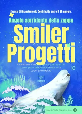 Giornata del mare blu e menta Progetto di finanziamento per la vita marina in via di estinzione