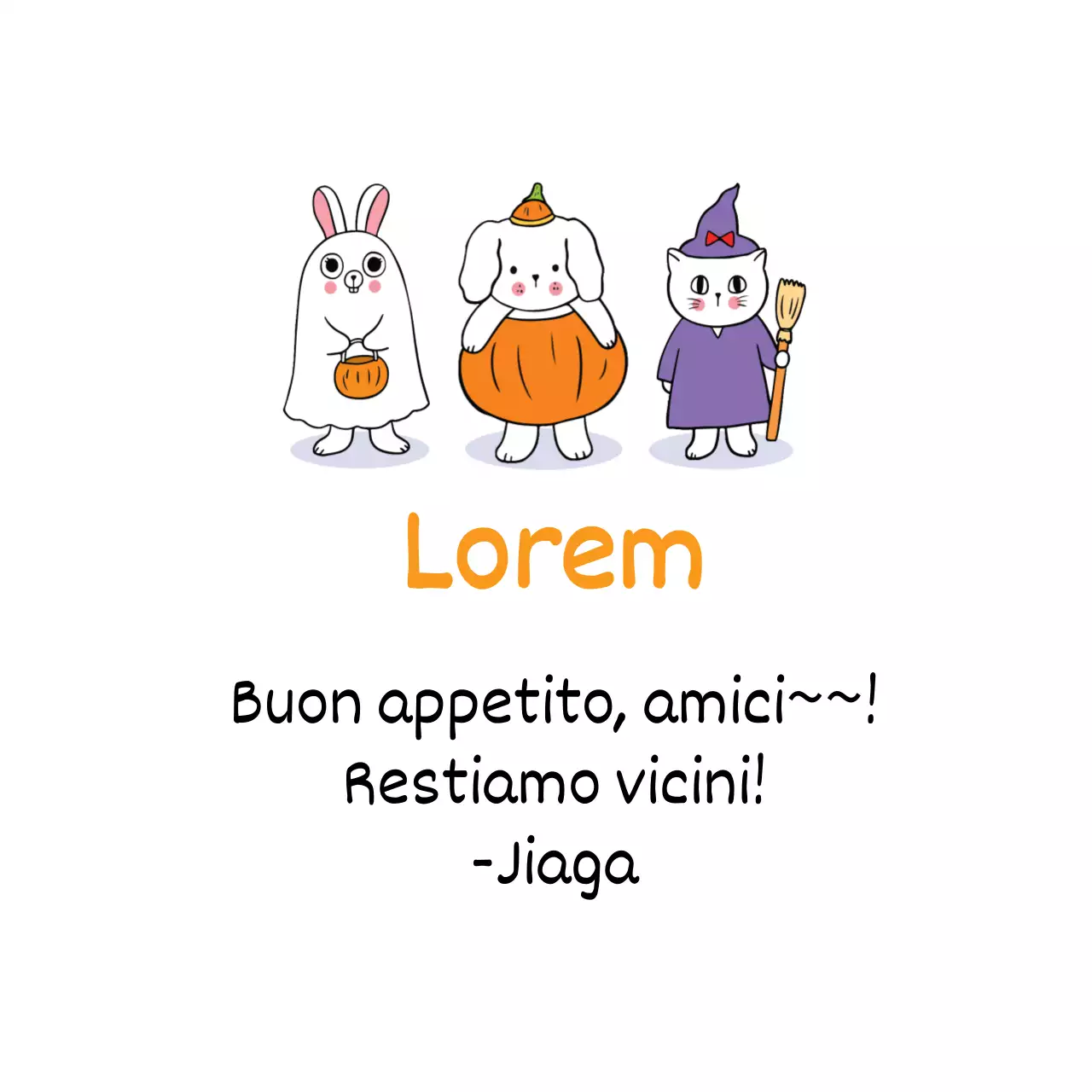 Arancione carino illustrazione Halloween promozione scuola materna