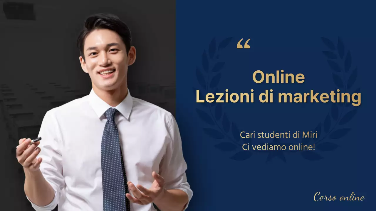 Lezioni di marketing online semplici e pulite di Navy Blue