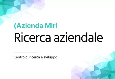 Impresa commerciale con motivo geometrico in tonalità blu