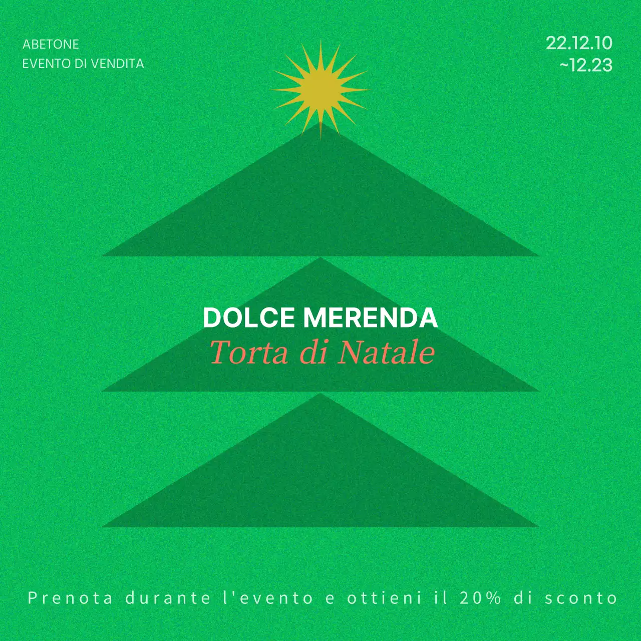 Promuovete il vostro evento natalizio con un concetto verde e semplice