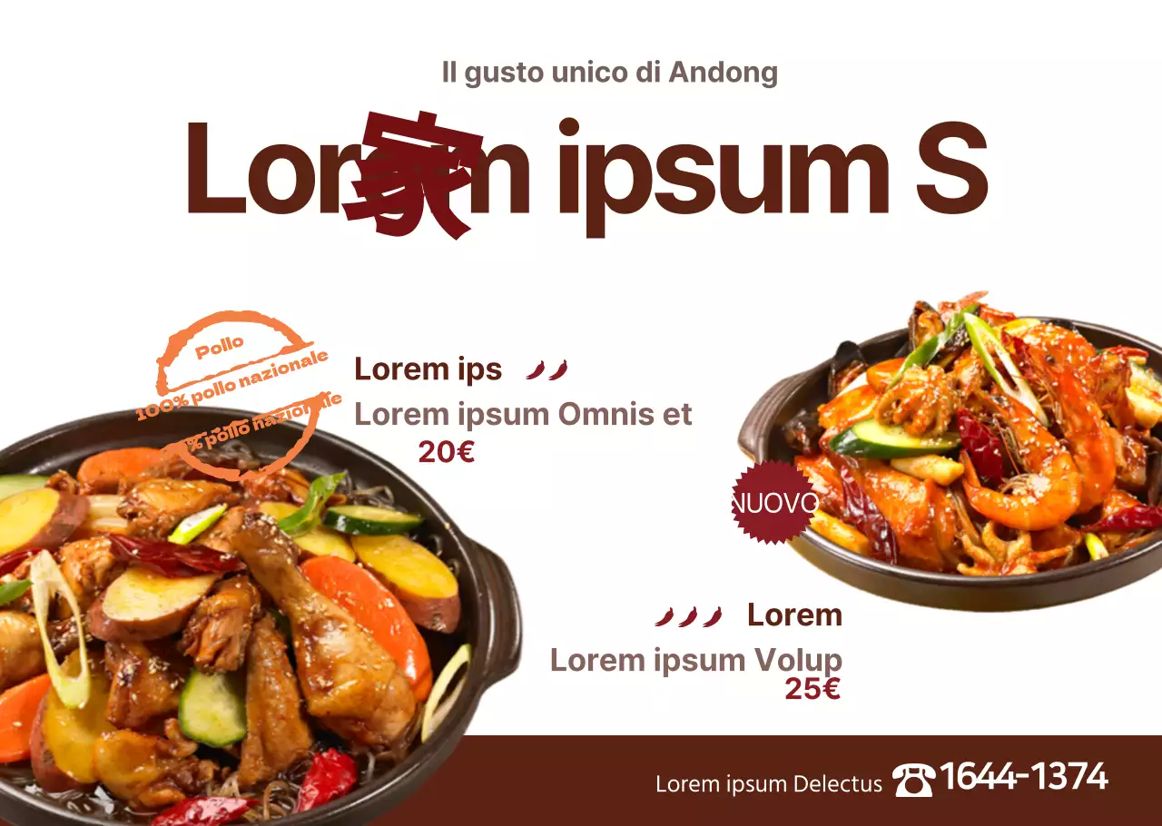 Semplice pollo al vapore ristorante cibo menu foglio di carta trasparente