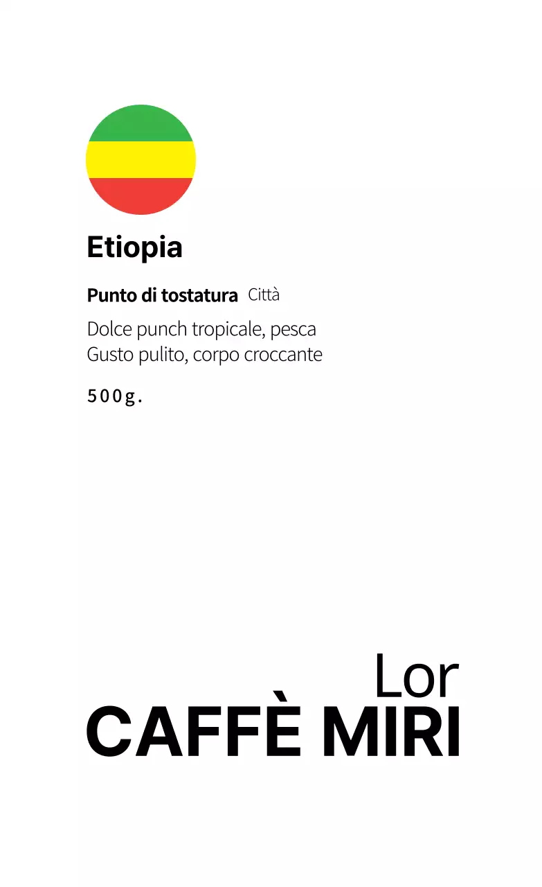 Bandiera bianca etichetta pulita caffè in grani