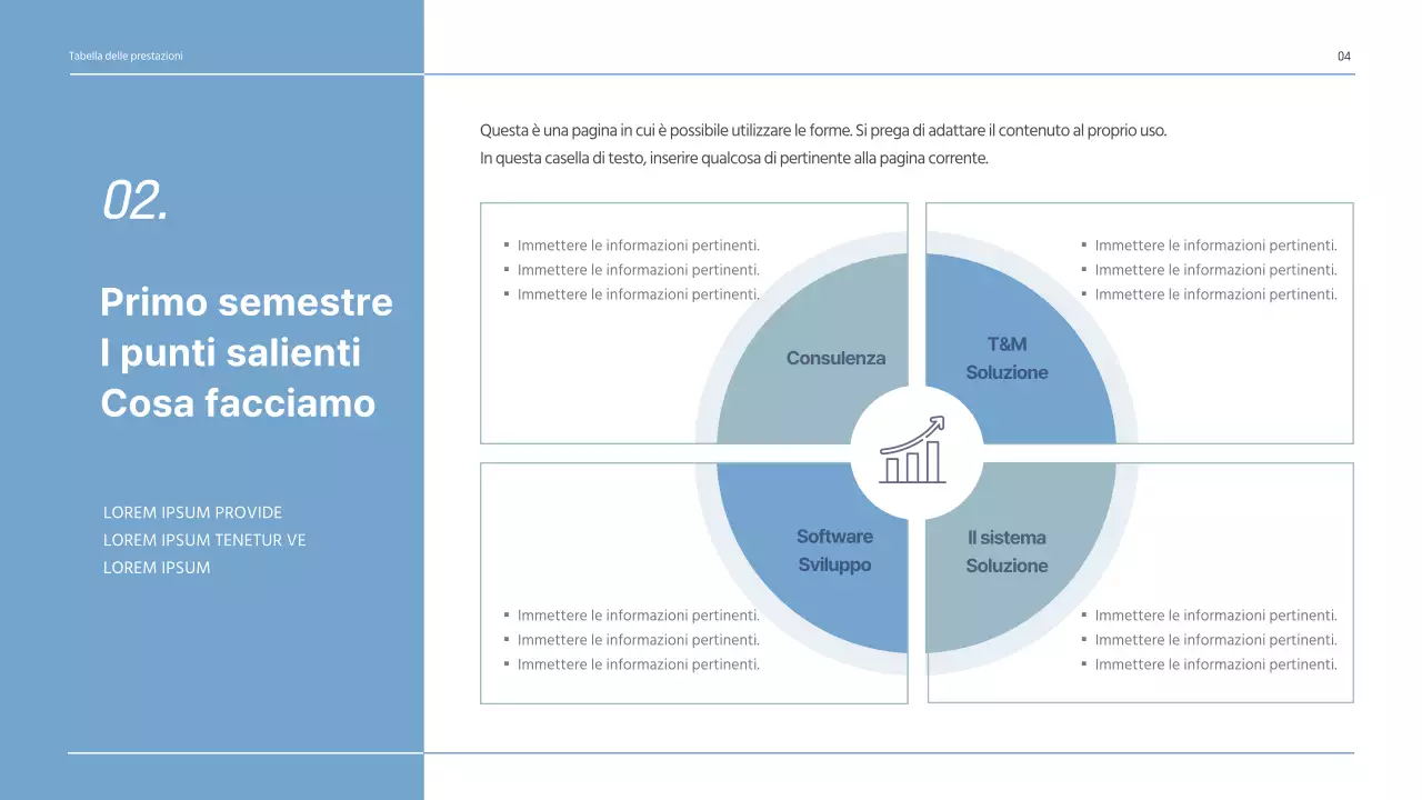 Annunci di risultati aziendali H1 in grigio e blu