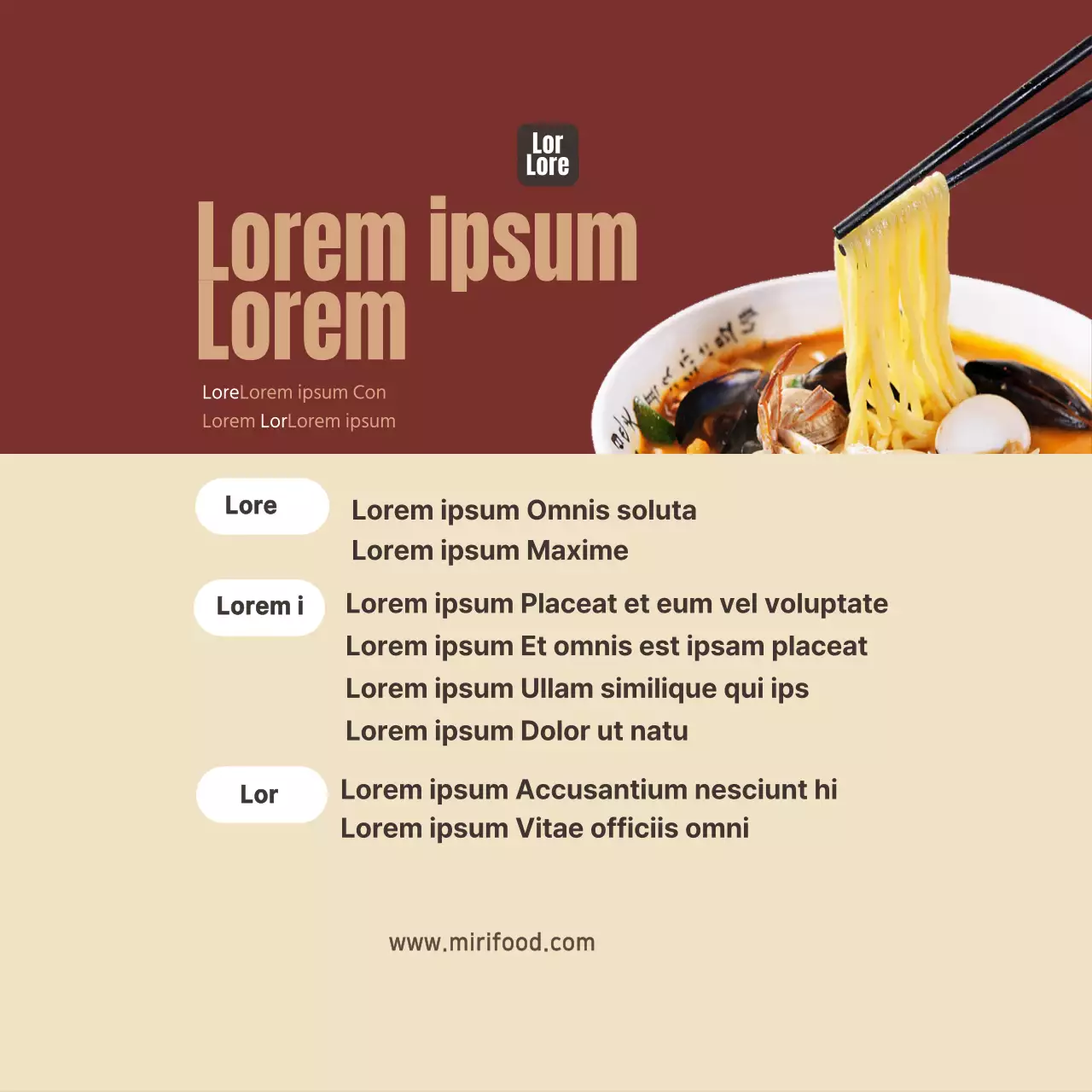 Adesivo per kit pasto Udon rosso