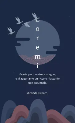 Grazie Chuseok di lusso blu navy