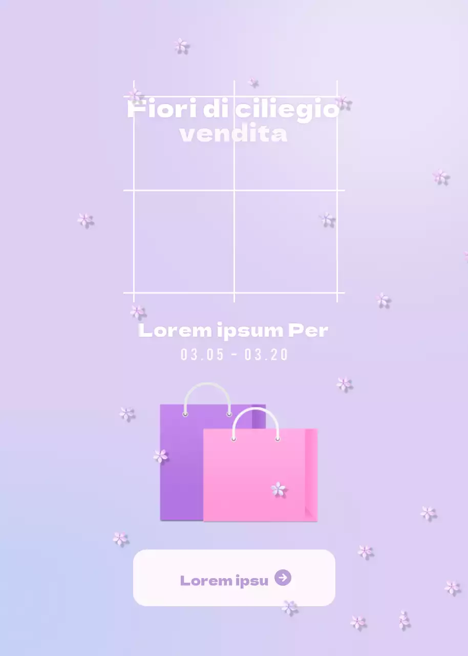 Vendita di ciliegi in fiore