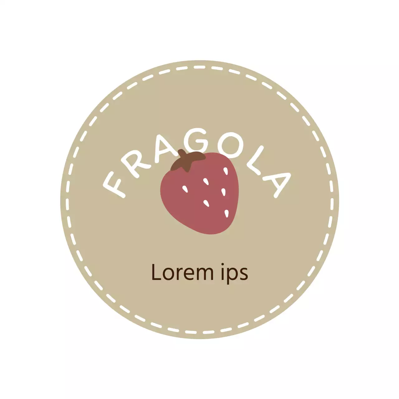 Un'etichetta da caffè beige e marrone con uno stile emozionale