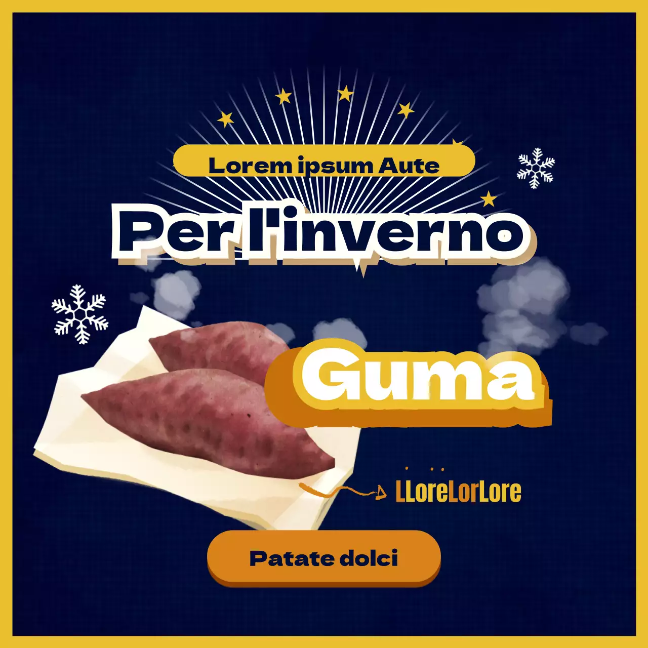 Spuntino invernale patata dolce