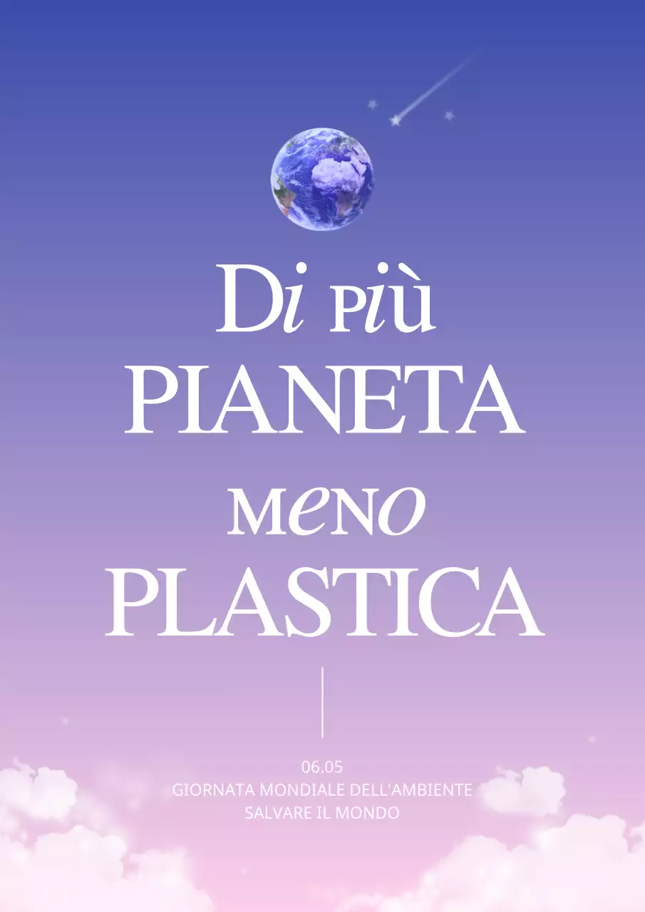 Giornata dell'ambiente con sfumature viola