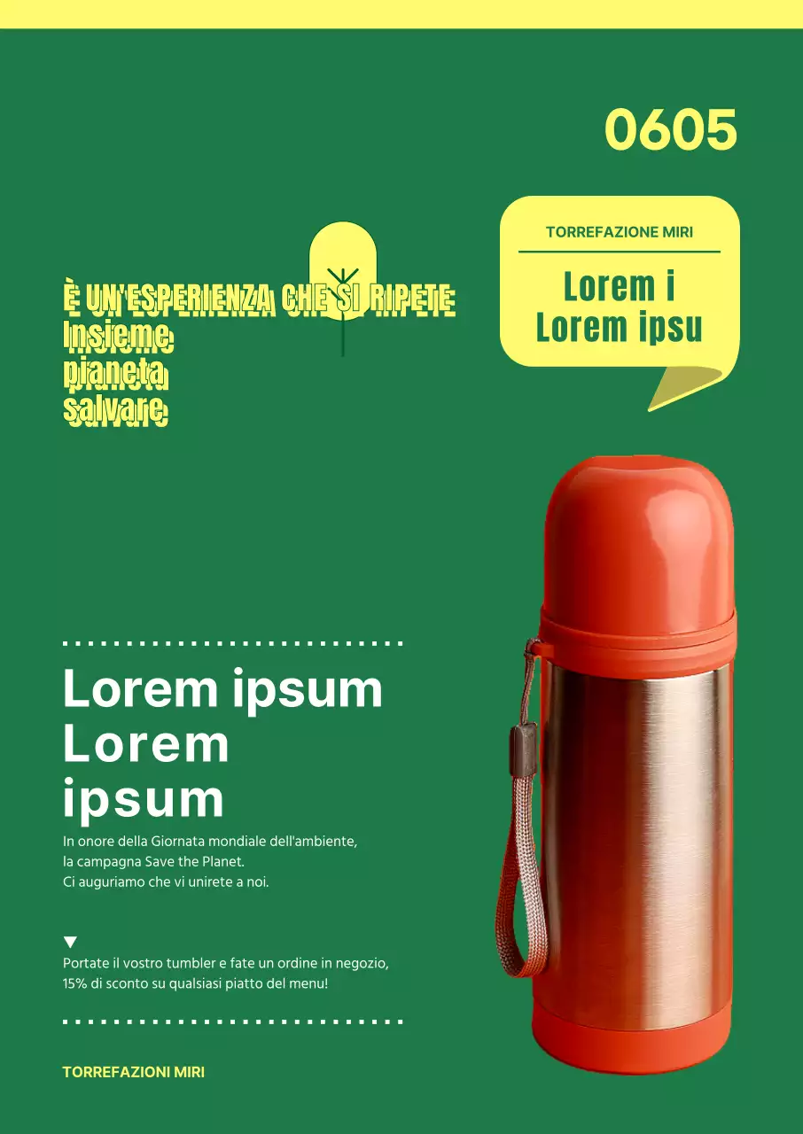 Evento Tumblr per la Giornata Mondiale dell'Ambiente con sfondo verde