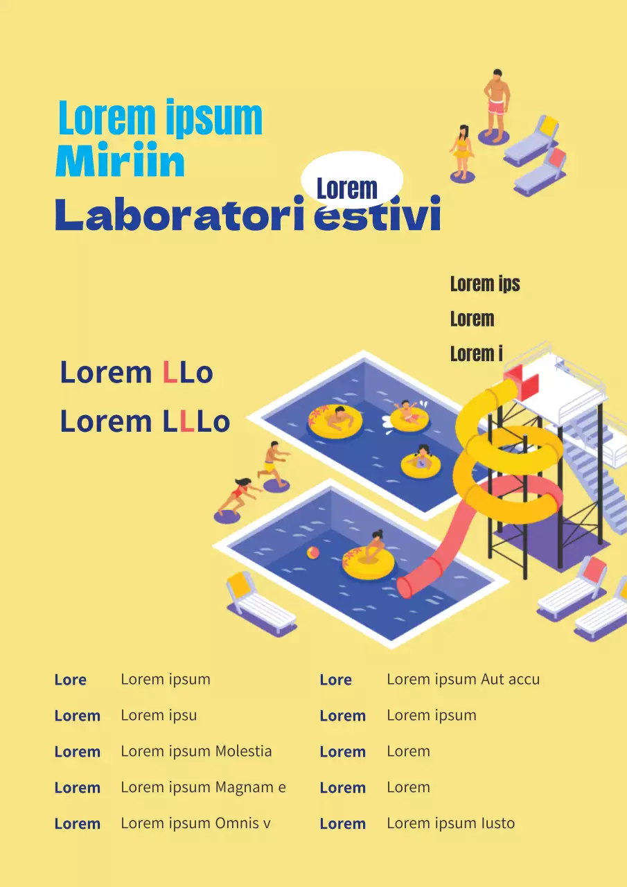 Manifesto giallo che annuncia la gita aziendale estiva dell'azienda