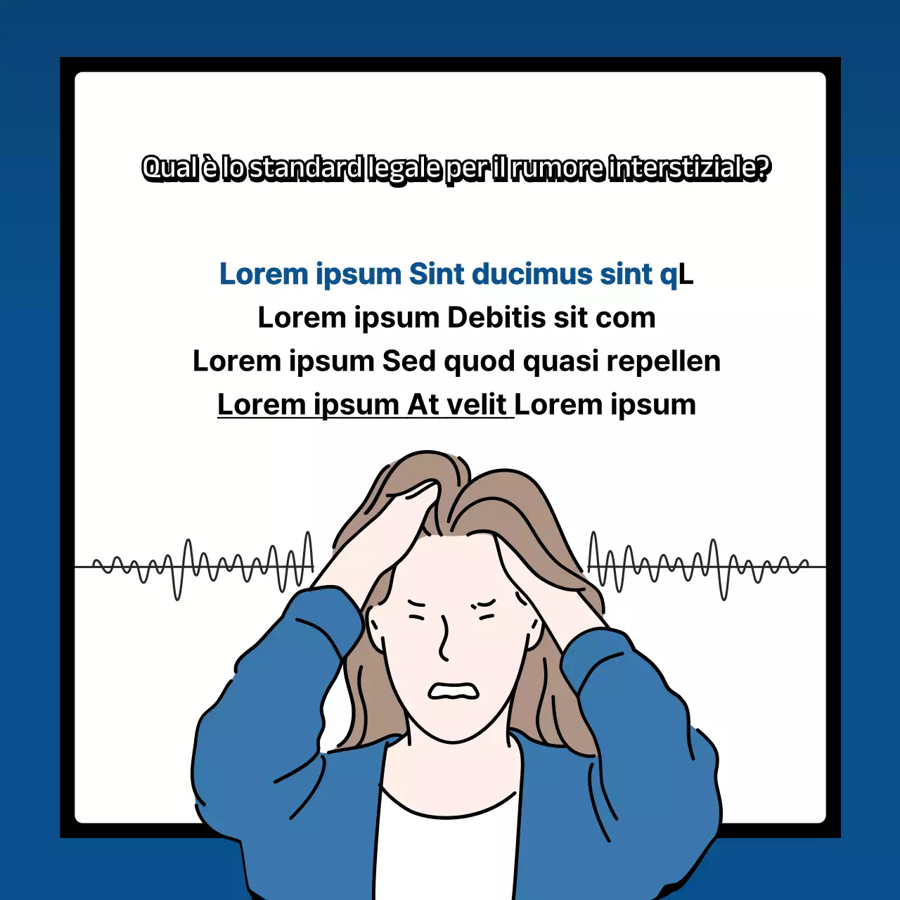 Come gestire i rumori interstiziali con i colori blu navy e arancione