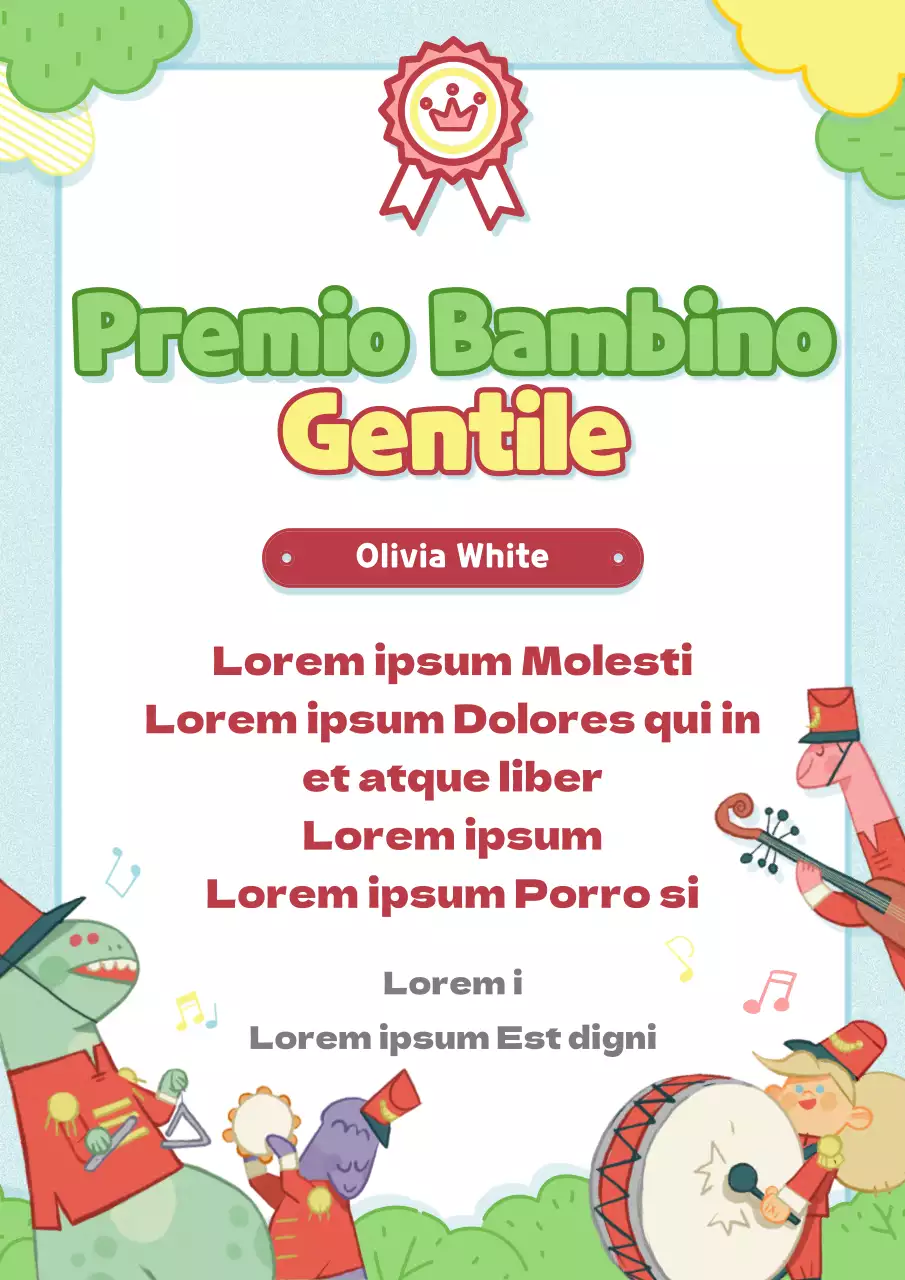 Simpatico tema di inserzione per bambini nei colori pastello azzurro e rosa