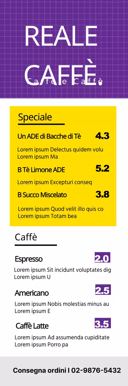 Caffetterie, lavagne per il menu